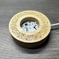 Miniatyrbild 1 av 10: LED-ljusdisplayhållare Crystal Ball Base VIT LIGHTB B White LightB