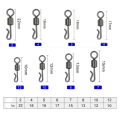 Miniatyrbilde 2 av 10: 25 stk Q-formet lager svingbar fiskekobling 4 4 4