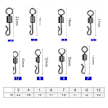 Miniatyrbilde 2 av 10: 25 stk Q-formet lager svingbar fiskekobling 6 6 6