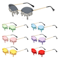 Miniatyrbillede 9 af 10: Solbriller til kvinder Tear Shape SORT SORT Black