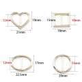 Miniatyrbilde 2 av 9: 10 stk/sett Skyvespenne Beltespenne GULL RECTANGULAR RECTANGULAR gold Rectangular-Rectangular