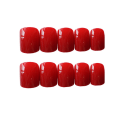 Miniatyrbilde 7 av 10: 24stk Kort Square Head False Nails Glanset Bærbare falske negler DP05-zh178-22