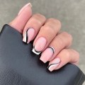 Pikkukuva 4 / 10: 24 kpl Fake Nails Lyhyet ranskalaiset JP2425 JP2425 JP2425