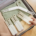 Miniatyrbillede 9 af 10: 4 STK Sammenfoldelige Tøjbøjler Rejsebøjler Undertøjsholdere Light Gray 4 PCS-4 PCS