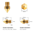 Miniatyrbilde 2 av 7: 24 stk 3D Printer Messing Dyser Ekstruder Ender 3 Dyser for 1set