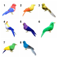 Miniatyrbild 2 av 10: Faux Feather Bird Model Simulation Parrot 8 8 8