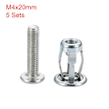 Miniatyrbillede 1 af 10: 5 stk./pakke kronbladnitter låsemøtrik 5 sæt M4X20MM 5 sæt M4X20MM 5 Sets M4x20mm