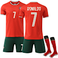 Miniatyrbillede 1 af 2: Portugal Hjemmefodboldtrøjer Sæt 2025-2026 Fodboldtøj Nr. 7 Cristiano Ronaldo 20