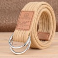 Miniatyrbillede 7 af 10: Nylon flettet bælte Dobbelt ring linning SORT black