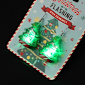 Miniatyrbillede 3 af 9: Jul LED Flash Øreringe Glødende Øreringe GRØN LYDPÆRE Green light bulb