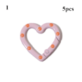Miniatyrbild 1 av 9: 5 st Spring Heart Ring Spännen Karbinhake 1 1 1