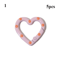 Miniatyrbillede 1 af 9: 5 stk Spring Heart Ring Spænder Karabinhage 1 1 1