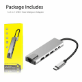 Miniatyrbilde 5 av 10: 6 i 1 USB 3.1 Type-C Hub 4K HDMI 6 in 1 USB-C Hub