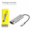 Miniatyrbillede 5 af 10: 6 i 1 USB 3.1 Type-C Hub 4K HDMI 6 in 1 USB-C Hub