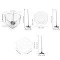 Miniatyrbilde 2 av 10: 10 Stk Telyskopper Holdere Lysform FIRKANTIG FIRKANT Square