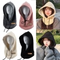 Miniatyrbillede 10 af 10: Dame Blød Balaclava Pullover Hat BEIGE beige