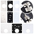 Miniatyrbild 5 av 10: Monteringsplatta Set Gångjärn Fästplatta WHITE STYLE3 STYLE3 White Style3-Style3