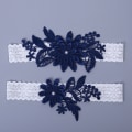 Pikkukuva 5 / 10: 2 kpl Lace Flower Pearl sukkanauhat Stretch sukkanauha MUSTA black