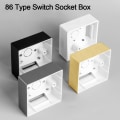 Pikkukuva 8 / 10: Kytkinpistorasia Ulkoinen asennusrasia GOLD 86X86X33MM gold 86x86x33mm