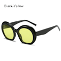 Miniatyrbillede 1 af 10: Halfmoon Solbriller Punk Solbriller SORT-GUL SORT-GUL Black-Yellow
