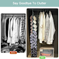 Miniatyrbilde 5 av 8: Klær Henge Organizer Garderobe Hengeveske LYS BLÅ light blue