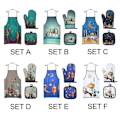 Miniatyrbillede 2 af 10: 3 stk. Ramadan Kareem Forklæde Eid Mubarak Bage Anti-Hot Handsker Pad
