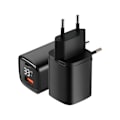 Miniatyrbild 1 av 10: Snabb Quick Charger Adapter SVART EU-PLUGG EU-PLUGG Black EU Plug-EU Plug