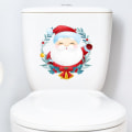 Miniatyrbillede 6 af 10: Juletoilet-klistermærke Xmas Wall Decal STYLE 2 STYLE 2 Style 2