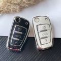 Miniatyrbilde 10 av 10: Bil Flip Key Case Nøkkeldeksel Shell GULL TRIM-GRÅ GULL TRIM-GRÅ Gold Trim-Grey