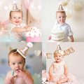 Miniatyrbillede 6 af 10: 2 Stk Jutehue Baby Shower Hat NO.2 NO.2 No.2