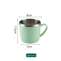 Miniatyrbilde 1 av 10: Rustfrie stålkopper Kaffemelkkrus LYS GRØNN light green