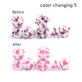Pikkukuva 1 / 10: 7kpl/ set DND Noppa monitahoinen noppa VÄRI VAIHTO 5 VÄRI color changing 5