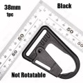Miniatyrbilde 1 av 10: Ørnemunnspenne Ørnekrok SVART 38MMIKKE DREIERBAR IKKE Black 38mmNot Rotatable-Not Rotatable