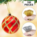 Miniatyrbillede 4 af 7: 100 STK Polyesterstrenge Reb Fibertråde RØD red