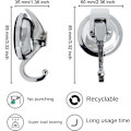 Pikkukuva 2 / 9: 6 kpl Imukuppikoukku Tyhjiö Imu Suihkukoukut Viittakoukut silver 6pcs-6pcs