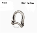 Miniatyrbilde 1 av 10: Solid karabinkrok D buestifter 9MMSHINY OVERFLATE BLANKENDE OVERFLATE 9mmShiny Surface