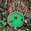 Miniatyrbilde 4 av 10: Miniatyr Fairy Alv Door Wooden Craft RØD red