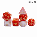 Miniatyrbild 1 av 10: 7 st/ set DND-tärningar polyedriska tärningar STYLE 15 STYLE 15 Style 15