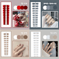 Miniatyrbilde 5 av 10: 24stk Kort Square Head False Nails Glanset Bærbare falske negler DP05-zh222-20