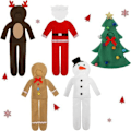 Pikkukuva 5 / 9: Tonttu-asusteet Set Jouluinen tonttunukkeasu Gingerbread man