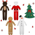 Pikkukuva 5 / 9: Tonttu-asusteet Set Jouluinen tonttunukkeasu JOULUKIN Santa Claus