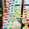 Pikkukuva 9 / 9: 5kpl Butterfly Garland Riippuva lippu lippu PUNAINEN Red