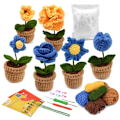 Pikkukuva 8 / 10: Virkkausneulesarjat Kukkavirkkaussarja RED FLOWER-6 KPL PUNAINEN Red Flower-6Pcs