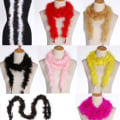 Miniatyrbillede 8 af 8: 2M Fjer Fjer Boa Strip HVID White