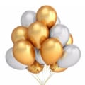 Miniatyrbilde 1 av 10: 30stk Latex Ballong Oppblåsbar Dekor Ballong GULL SLIVER GULL Gold Sliver