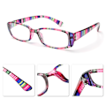 Pikkukuva 10 / 10: Lukulasit Presbyopic Eyewear Retro Frame RED STRIPE +100 red stripe