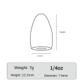 Miniatyrbilde 1 av 10: 1/2/3/4/5 stk Fiske Tungsten fallsynke 7G-2PCS 7G-2STK 7g-2pcs