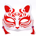 Miniatyrbillede 1 af 10: 2 stk Anime Foxes Mask Festrekvisitter 15 15