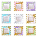 Miniatyrbild 6 av 10: Enkel Ljusbrytare Cover Sockel Surround Ram BLÅ&GULD blue&gold