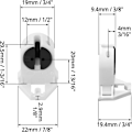 Pikkukuva 2 / 5: 40 Pack T5 lampun pidike Miniatyyri pyörivä lukitus